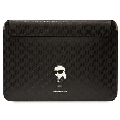 Pokrowiec Karl Lagerfeld Saffiano Monogram Ikonik na laptopa 16" - czarny