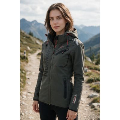 7. Kurtka softshell damska Geographical Norway Reine Grey/Black Lady 007  (WU6099F/GN Grey/Black)