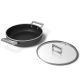 4. Smeg DPF2812BLM Pfanne, 28 cm, Keramik, Edelstahlgriffe, Mattschwarz