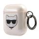 3. Etui Karl Lagerfeld Glitter Choupette na AirPods 1 / 2 - złote