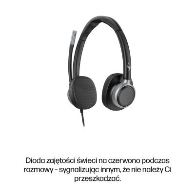 14. HP Poly Mission 625 – stereofoniczny przewodowy zestaw słuchawkowy USB (opakowanie zbiorcze)