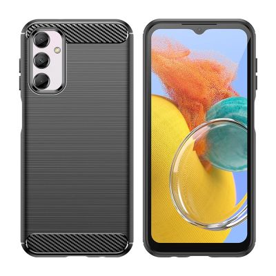 3. Elastyczne etui wzór karbon do Samsung Galaxy M14 Carbon Case - czarne