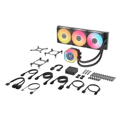 10. Corsair iCUE LINK TITAN 360 RX LCD Procesor Chłodnica powietrza 12 cm Czarny 1 szt.