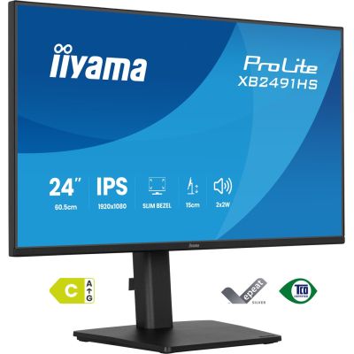 23. iiyama ProLite XB2491HS-B1 monitor komputerowy 60,5 cm (23.8") 1920 x 1080 px Full HD LCD Czarny
