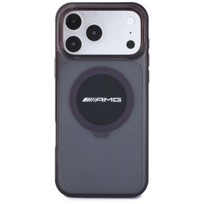 3. Etui Mercedes AMG IML Transparent Bicolor Block MagSafe na iPhone 18 Pro Max / 17 Pro Max - czarno-burgundowe