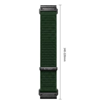 3. Pasek Tech-Protect NylonLoop na Garmin Fenix 5X / 5X Plus / 6X / 6X Pro / 7X / 8 / 8 Pro / 9 / 9 Pro (51 mm) - zielony