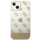 3. Etui Guess 4G Pattern Script na iPhone 14 Plus - złote