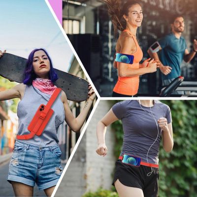 9. Rope case żelowe etui ze smyczą łańcuszkiem torebka smycz Xiaomi Redmi Note 10 / Redmi Note 10S ciemnozielony