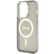6. Etui Guess Glitter Gold MagSafe na iPhone 14 Pro - czarne