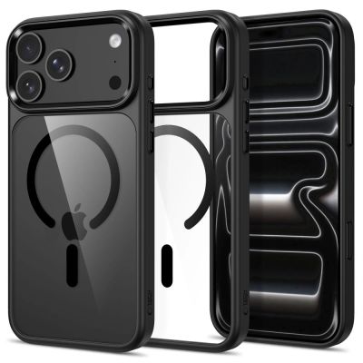 Etui Tech-Protect Magmat Magsafe CC na iPhone 17 Pro / 18 Pro - przezroczysto-czarne