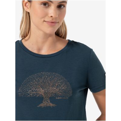 Koszulka z krótkim rękawem damska SUPER.NATURAL W TREE OF KNOWLEDGE TEE granatowa