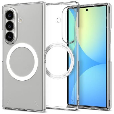Etui Spigen AirSkin MagFit na Samsung Galaxy Z Fold 8 Ultra - przezroczysto-białe