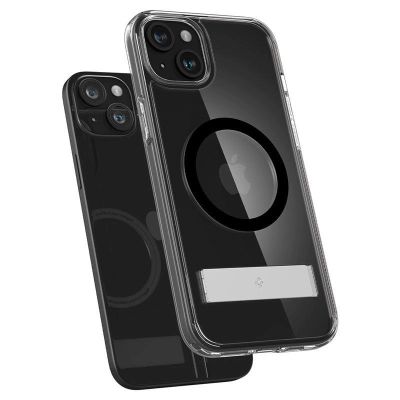 10. Etui Spigen Ultra Hybrid S MagSafe z podstawką do iPhone 15 - czarne