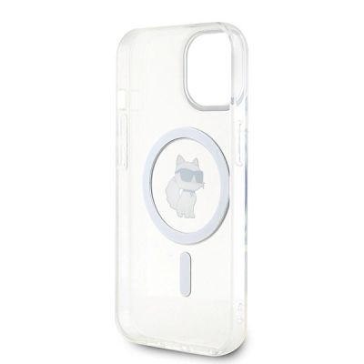 7. Etui Karl Lagerfeld IML Choupette MagSafe na iPhone 15 - przezroczyste