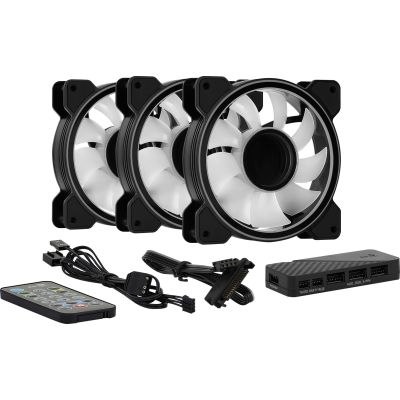 9. Wentylator + Hub AEROCOOL PGS MIRAGE 12 ARGB PRO (3x120)
