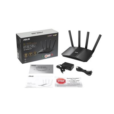 8. ASUS RT-BE58U router bezprzewodowy 2.5 Gigabit Ethernet Dual-band (2.4 GHz/5 GHz) Czarny