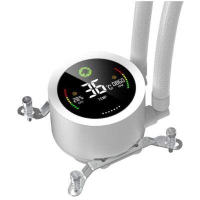 7. GameMax ICEBURG 360 DIGITAL WH system chłodzenia komputerów Procesor Chłodnica cieczy all-in-one 12 cm Biały 1 szt.