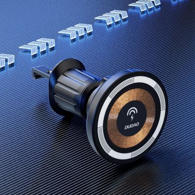 18. Uchwyt magnetyczny z ładowarką indukcyjną MagSafe na kokpit/kratkę nawiewu 15W Dudao F12MAX+ - czarna