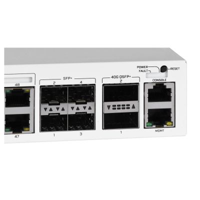 4. Switch Mikrotik CRS354-48P-4S+2Q+RM 53p PoE (PoE+: 48;) 700W Managed Fast/Gigabit/10G