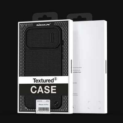 5. Nillkin Textured S Case etui iPhone 14 Pro pancerny pokrowiec z osłoną na aparat niebieski