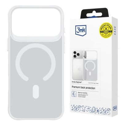 20. Etui 3mk Smoke MagCase na iPhone 17 Pro - białe-półprzezroczyste