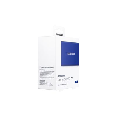 22. Dysk zewnętrzny SSD Samsung T7 (1TB; USB 3.2; niebieski; MU-PC1T0H/WW)