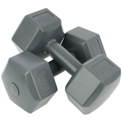 3. Zestaw hantli kompozytowych EB FIT 2x4kg niebieskie 1027043