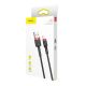 9. Kabel Baseus Cafule USB-A / Lightning 2.4A QC 3.0 0.5 m - czarno-czerwony