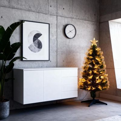 12. CHOINKA DEKORACYJNA ŚWIATŁOWODOWA CIEPŁY BIAŁY 120CM