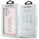 8. Etui Karl Lagerfeld IML Rhinestones Logo na iPhone 16 - różowe