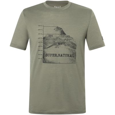 Koszulka z krótkim rękawem męska SUPER.NATURAL M 7 Peaks Tee zielona