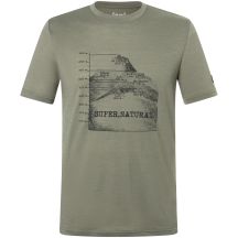 Koszulka z krótkim rękawem męska SUPER.NATURAL M 7 Peaks Tee zielona