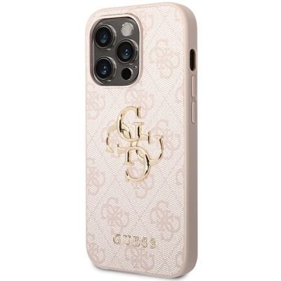 2. Etui Guess 4G Big Metal Logo na iPhone 15 Pro - różowe