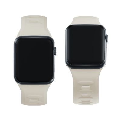 7. Pasek 3mk Silicone Watch Strap na Apple Watch 42/44/45/49mm - beżowy