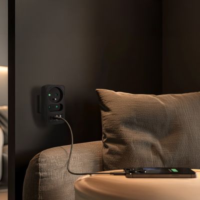 5. MACLEAN GNIAZDKO PRĄDOWE X2 + 4XUSB, ROZGAŁĘŹNIK Z 2 GNIAZDAMI, 2XUSB A, 2XUSB C PD 20W, 1X16A + 1X6A MCE249 F/B