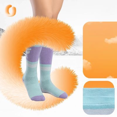 3. Skarpetki narciarskie Qunature 037202 rozmiar 43-48 (L/XL) - fioletowo-zielone