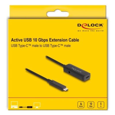 3. DeLOCK 80028 kabel USB USB 3.2 Gen 2 (3.1 Gen 2) 5 m USB C Czarny