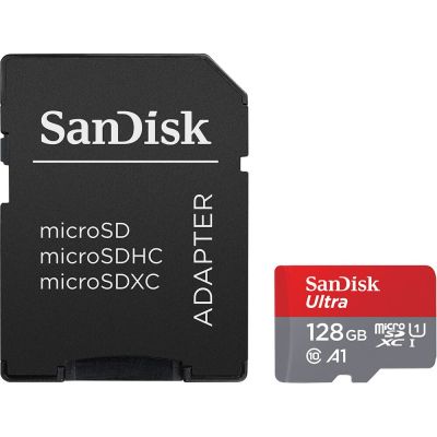 2. SanDisk Ultra microSD 128GB + SD-adapt.