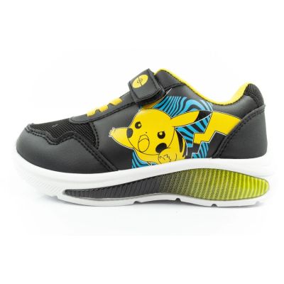 2. Leomil Pokemon buty sportowe dziecięce sneakersy lekkie na rzep czarne żółte