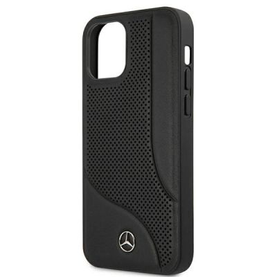 6. Etui Mercedes Leather Perforated Area na iPhone 12 mini - czarne