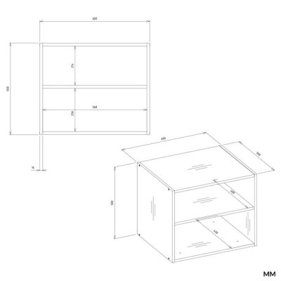 8. NADSTAWKA 60 OPENO BIAŁA Półka Do Garderoby Modułowa 60 cm Do Sypialni