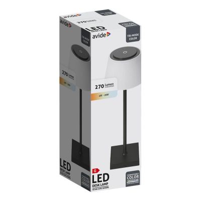 2. Avide ABLDL-USB-B-4W lampa stołowa LED G Czarny, Biały