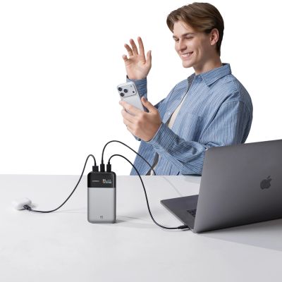 24. Powerbank Cuktech PB150S 100W 15000mAh - szary
