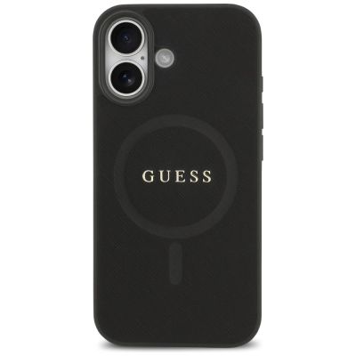 3. Etui Guess Saffiano Classic Logo MagSafe na iPhone 17 - czarne