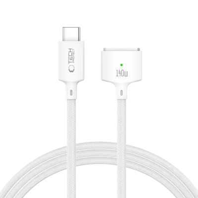 9. Kabel Tech-Protect MMC01 Ultraboost USB-C / USB-C MagSafe 3 140W 200 cm do MacBook - biały