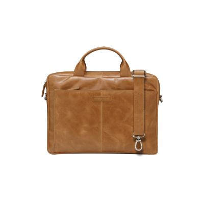 Torba skórzana dbramante1928 Amalienborg z paskiem na ramię oraz kieszenią na laptop 15" (tan)