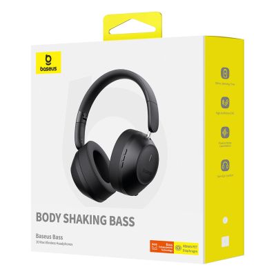 7. Słuchawki bezprzewodowe Baseus Bass 30 Max nauszne Bluetooth 5.3 - czarne