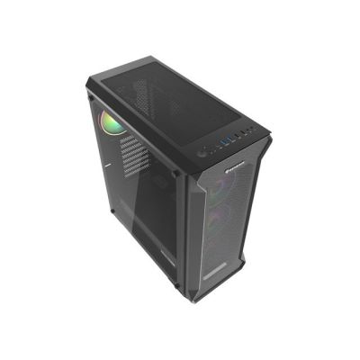 33. Obudowa NATEC Genesis Irid 505 ARGB NPC-1518 (ATX. Micro ATX. Mini ITX; kolor czarny)