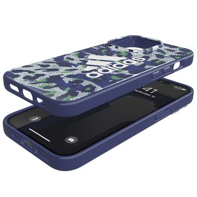 6. Etui Adidas OR SnapCase Leopard na iPhone 13 / iPhone 13 Pro - niebieskie