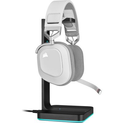 12. Słuchawki Corsair HS80 RGB Wireless White